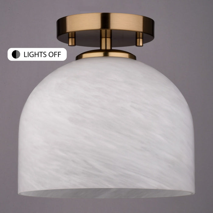 Vaxcel - C0369 - One Light Semi-Flush Mount - Shelby - Champagne Gold