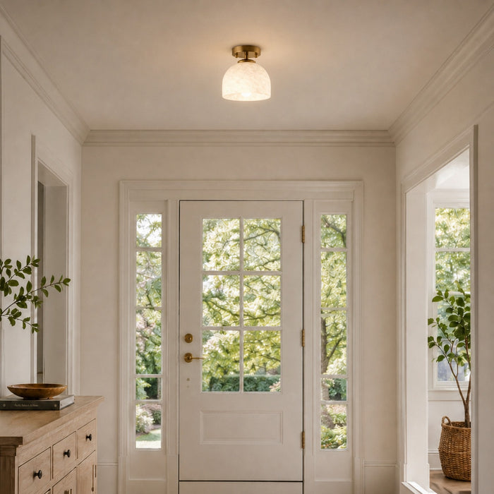 Vaxcel - C0369 - One Light Semi-Flush Mount - Shelby - Champagne Gold