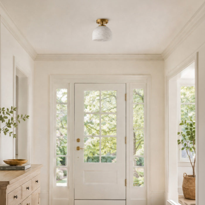 Vaxcel - C0369 - One Light Semi-Flush Mount - Shelby - Champagne Gold