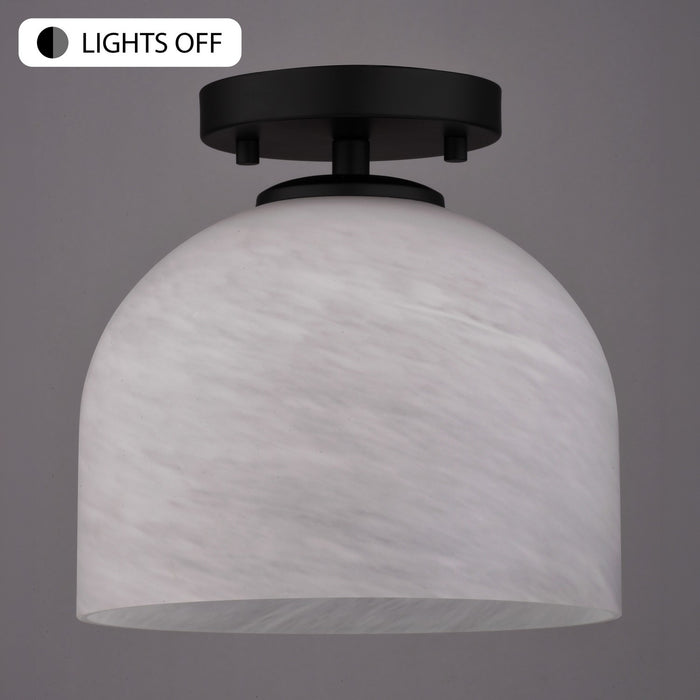 Vaxcel - C0370 - One Light Semi-Flush Mount - Shelby - Matte Black