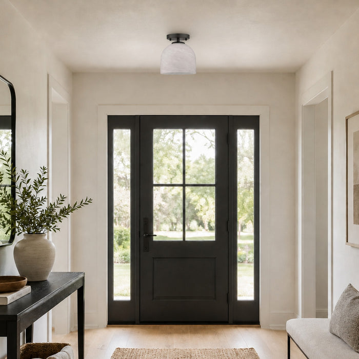 Vaxcel - C0370 - One Light Semi-Flush Mount - Shelby - Matte Black