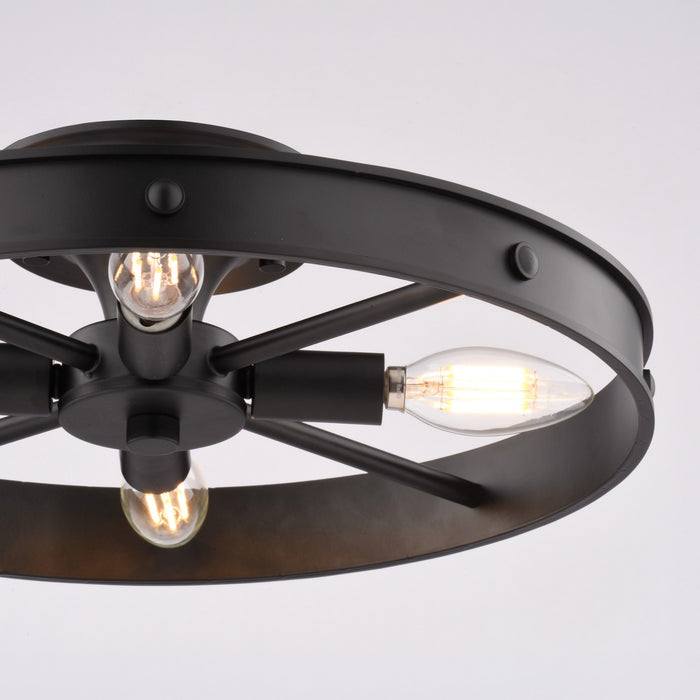 Vaxcel - C0373 - Four Light Semi-Flush Mount - Santa Fe - Matte Black