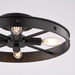 Vaxcel - C0373 - Four Light Semi-Flush Mount - Santa Fe - Matte Black