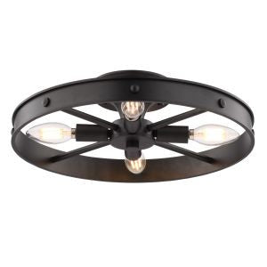 Vaxcel - C0373 - Four Light Semi-Flush Mount - Santa Fe - Matte Black