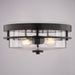 Vaxcel - C0378 - Two Light Flush Mount - Grace - Matte Black