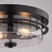 Vaxcel - C0378 - Two Light Flush Mount - Grace - Matte Black