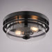 Vaxcel - C0378 - Two Light Flush Mount - Grace - Matte Black