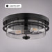 Vaxcel - C0378 - Two Light Flush Mount - Grace - Matte Black
