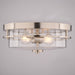 Vaxcel - C0379 - Two Light Flush Mount - Grace - Satin Nickel