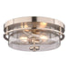Vaxcel - C0379 - Two Light Flush Mount - Grace - Satin Nickel