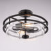 Vaxcel - C0380 - Two Light Semi-Flush Mount - Grace - Matte Black