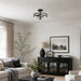 Vaxcel - C0380 - Two Light Semi-Flush Mount - Grace - Matte Black
