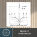 Vaxcel - H0324 - Five Light Chandelier - Fern Ridge - Heritage Gold