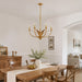 Vaxcel - H0324 - Five Light Chandelier - Fern Ridge - Heritage Gold
