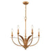 Vaxcel - H0324 - Five Light Chandelier - Fern Ridge - Heritage Gold