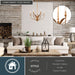 Vaxcel - H0324 - Five Light Chandelier - Fern Ridge - Heritage Gold