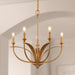 Vaxcel - H0324 - Five Light Chandelier - Fern Ridge - Heritage Gold