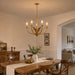 Vaxcel - H0324 - Five Light Chandelier - Fern Ridge - Heritage Gold