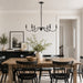 Vaxcel - H0320 - Six Light Chandelier - Annabelle - Matte Black