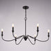 Vaxcel - H0320 - Six Light Chandelier - Annabelle - Matte Black