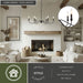 Vaxcel - H0320 - Six Light Chandelier - Annabelle - Matte Black