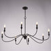 Vaxcel - H0321 - Eight Light Chandelier - Annabelle - Matte Black