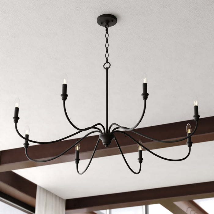 Vaxcel - H0321 - Eight Light Chandelier - Annabelle - Matte Black