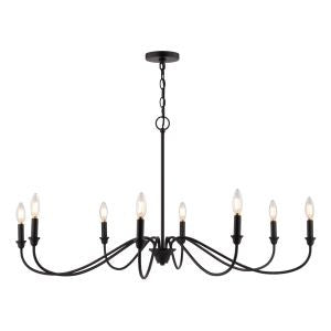 Vaxcel - H0321 - Eight Light Chandelier - Annabelle - Matte Black