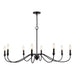Vaxcel - H0321 - Eight Light Chandelier - Annabelle - Matte Black