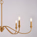 Vaxcel - H0322 - Six Light Chandelier - Annabelle - Muted Brass
