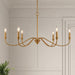 Vaxcel - H0322 - Six Light Chandelier - Annabelle - Muted Brass