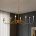 Vaxcel - H0323 - Eight Light Chandelier - Annabelle - Muted Brass