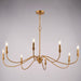 Vaxcel - H0323 - Eight Light Chandelier - Annabelle - Muted Brass