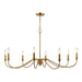 Vaxcel - H0323 - Eight Light Chandelier - Annabelle - Muted Brass