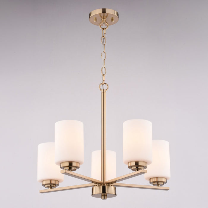 Vaxcel - H0325 - Five Light Chandelier - Park Ridge - Champagne Gold