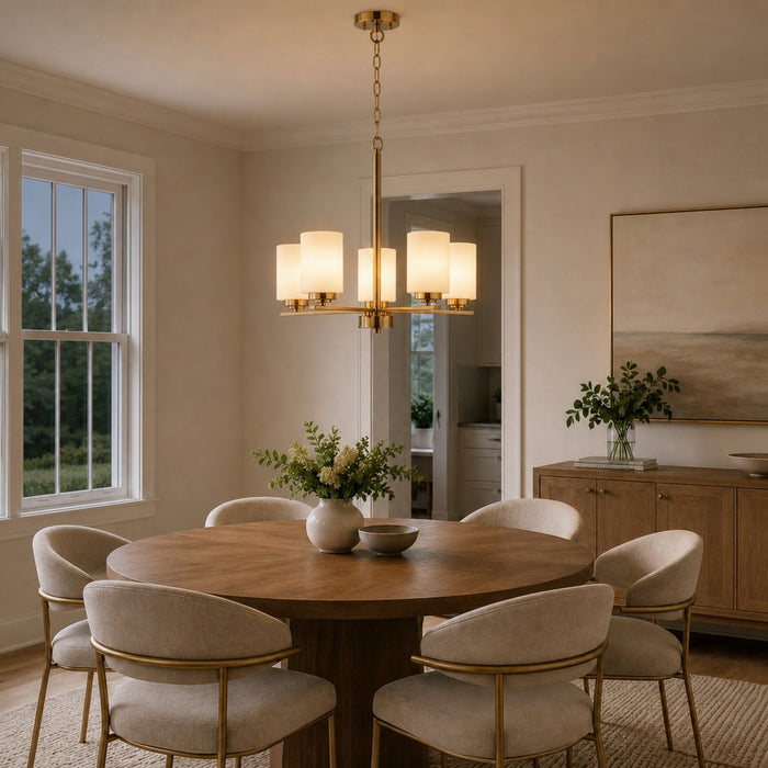 Vaxcel - H0325 - Five Light Chandelier - Park Ridge - Champagne Gold