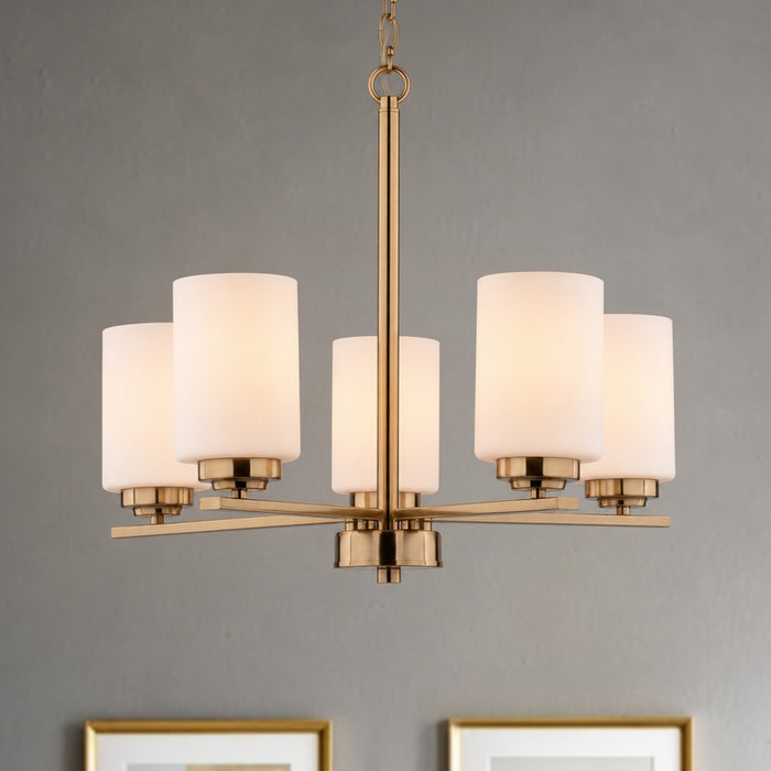 Vaxcel - H0325 - Five Light Chandelier - Park Ridge - Champagne Gold