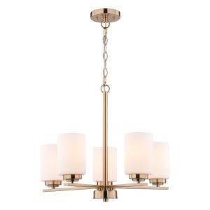 Vaxcel - H0325 - Five Light Chandelier - Park Ridge - Champagne Gold