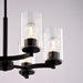 Vaxcel - H0326 - Six Light Chandelier - Maple Valley - Matte Black