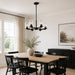 Vaxcel - H0326 - Six Light Chandelier - Maple Valley - Matte Black