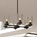Vaxcel - H0326 - Six Light Chandelier - Maple Valley - Matte Black
