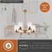 Vaxcel - H0327 - Six Light Chandelier - Maple Valley - Champagne Gold