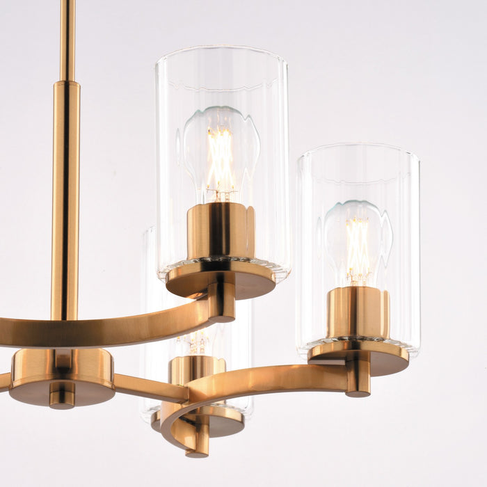 Vaxcel - H0327 - Six Light Chandelier - Maple Valley - Champagne Gold