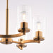 Vaxcel - H0327 - Six Light Chandelier - Maple Valley - Champagne Gold
