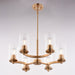 Vaxcel - H0327 - Six Light Chandelier - Maple Valley - Champagne Gold