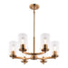 Vaxcel - H0327 - Six Light Chandelier - Maple Valley - Champagne Gold