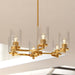 Vaxcel - H0327 - Six Light Chandelier - Maple Valley - Champagne Gold