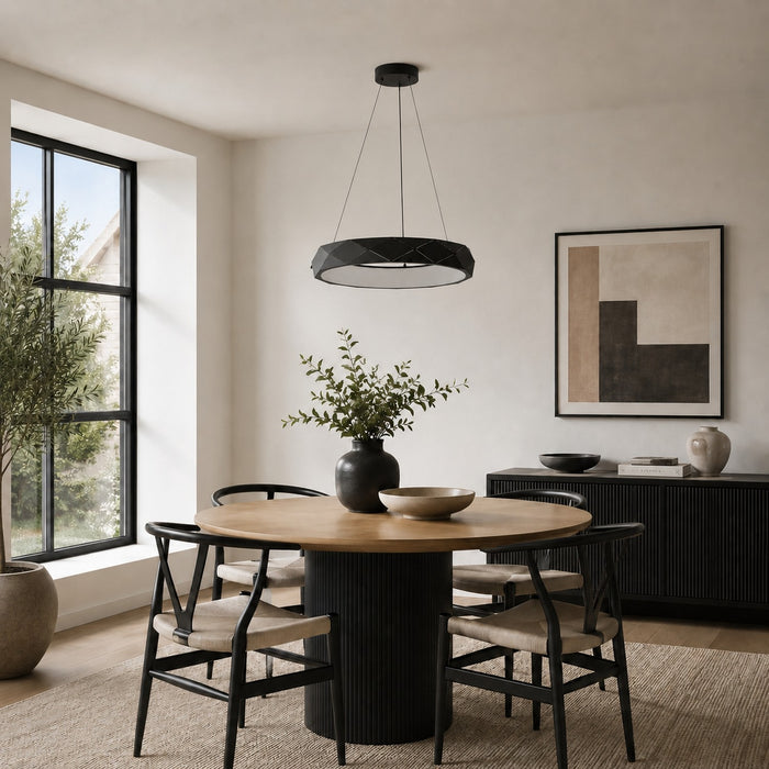 Vaxcel - H0330 - LED Chandelier - Carmen - Textured Black