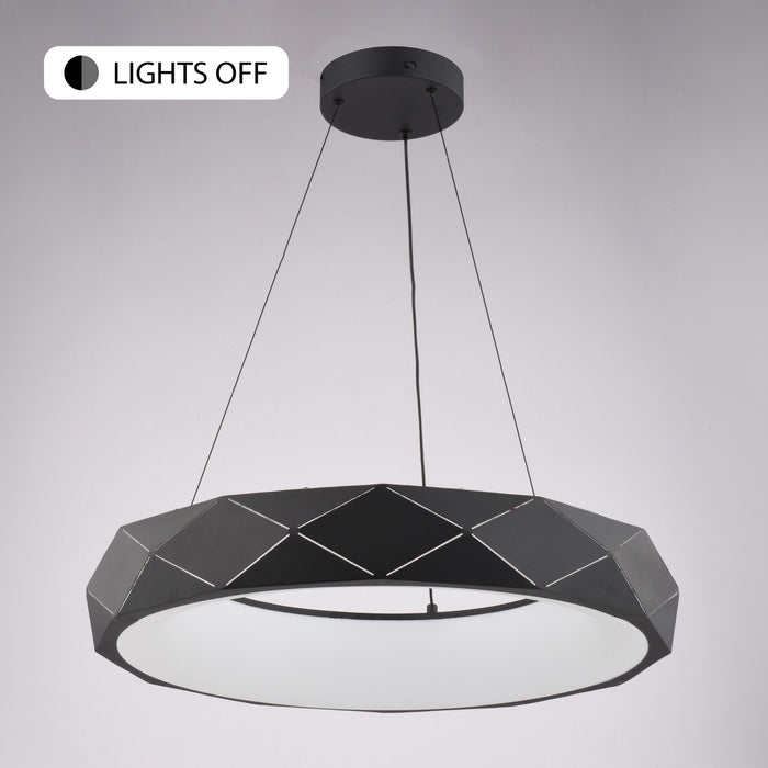 Vaxcel - H0330 - LED Chandelier - Carmen - Textured Black