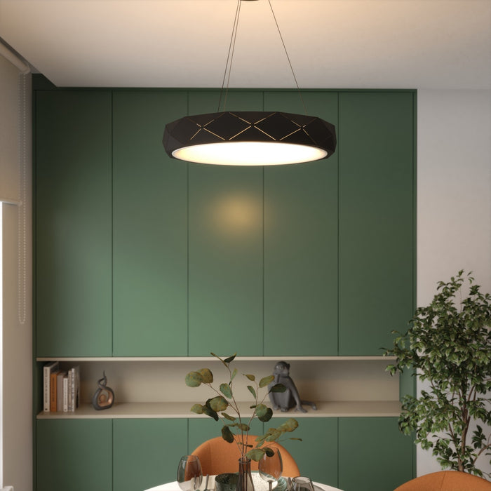 Vaxcel - H0330 - LED Chandelier - Carmen - Textured Black